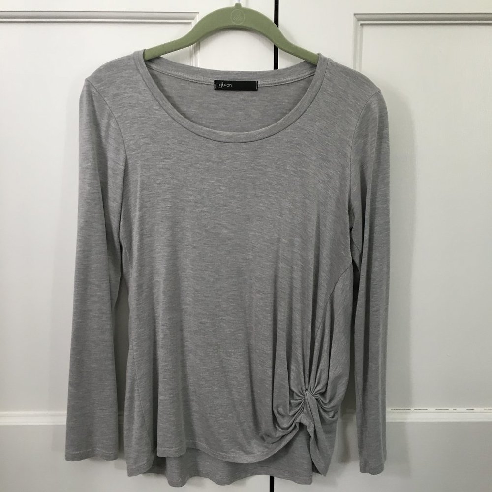 Nordstrom Gibson Knotted Long-Sleeve Tee PXS